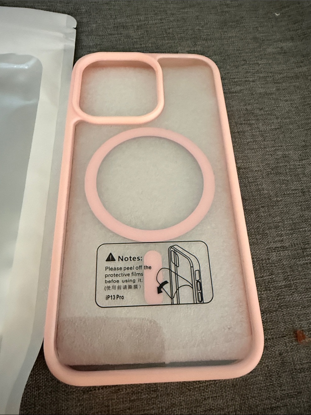 Soft Pink Silicone iPhone 13 Pro Compatible Case with MagSafe Ring